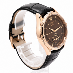 Rolex Cellini Dual Time 39MM 50525  18K Rose Gold Watch
